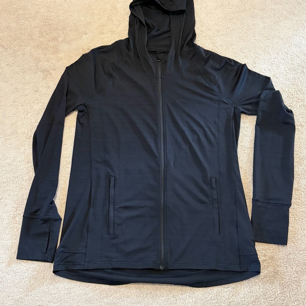 Athleta Black Performance Light Jacket with Subtle Logo